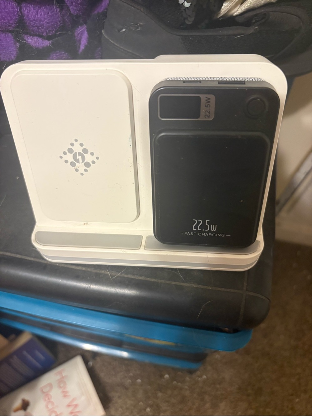 Wireless Charging Stand with Portable 22.5W Fast Charging Power Bank